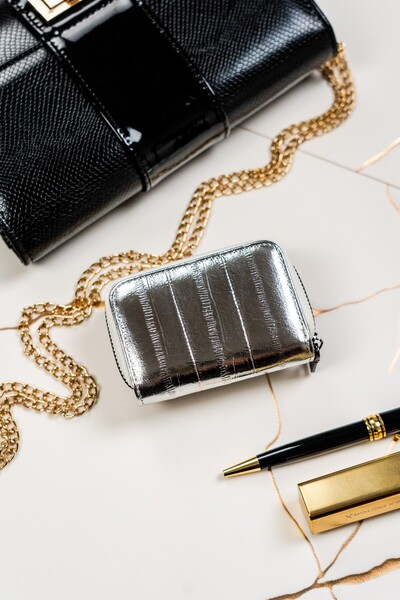 Other women's leather wallet 423229-STB-4546 Silver