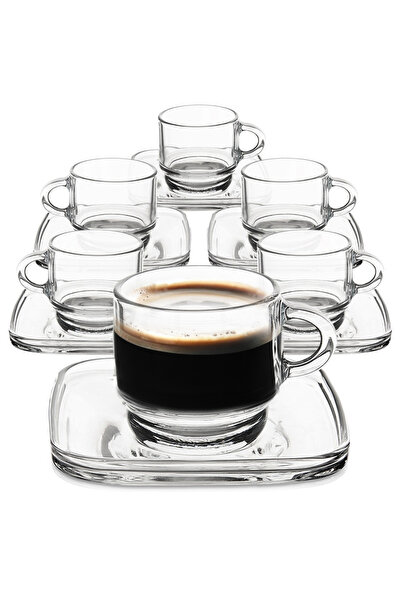 Other Glass cup with saucer 75 ml 6 pcs.