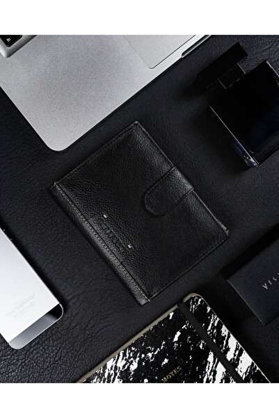 Other Men's large leather wallet, vertical, with a clasp and RFID protection - Ronaldo