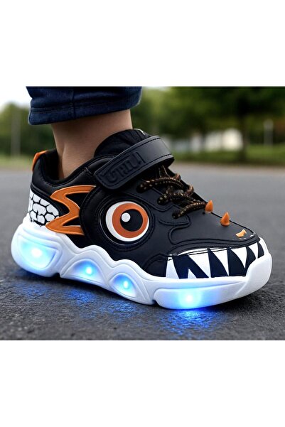 Cool Stego-Ptk 26/30 Children's Lighted Sole Velcro Sneaker Sports Shoes