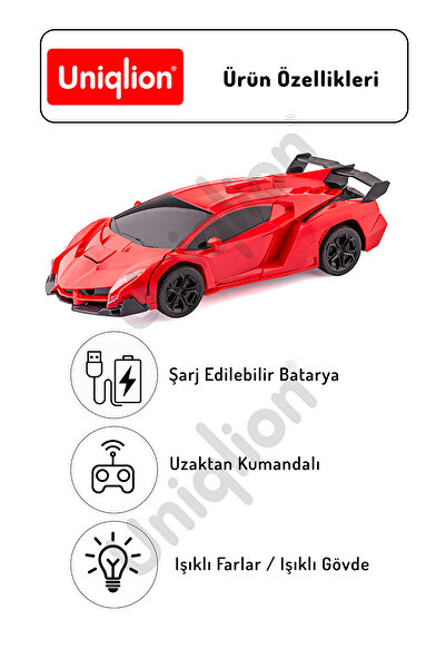 Uniqlion Tek Tuş İle Robot Olan Uzaktan Kumandalı Araba