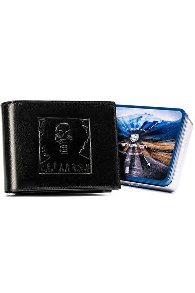 Other Men's horizontal wallet with decorative embossing - Peterson