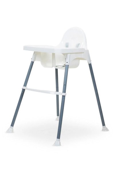 Asalvo Basic Pro High Chair, Wide - White Grey