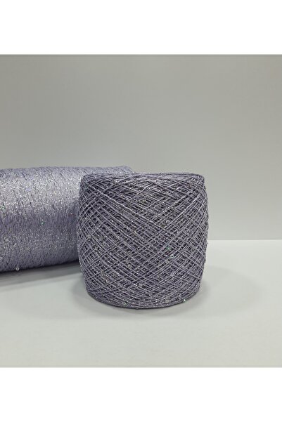 İPLİKOUTLET Lila Simli Hologram Pullu İp 200 Gram