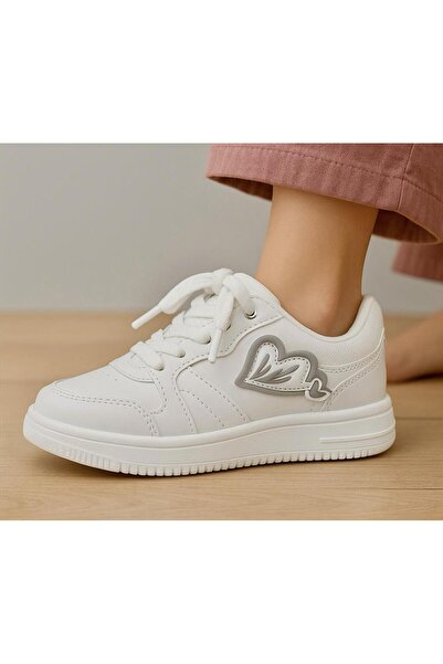 Cool Megan-Flt 31/36 Girls' Velcro and Lace-Up Sneaker Sports Casual Shoes