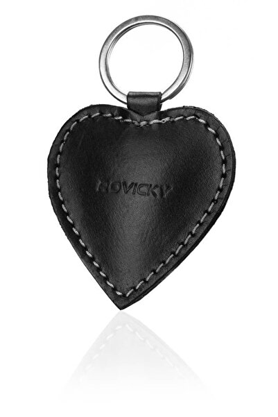 Other Breloc în formă de inimă din piele naturală - Rovicky