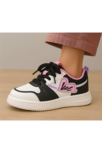 Cool Megan-Flt 31/36 Girls' Velcro and Lace-Up Sneaker Sports Casual Shoes