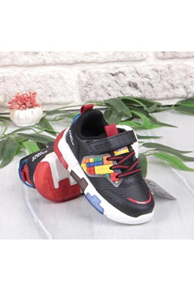 Cool Heros-Ptk 26/30 Lego Patterned Lighted Velcro Sneaker Sports Shoes