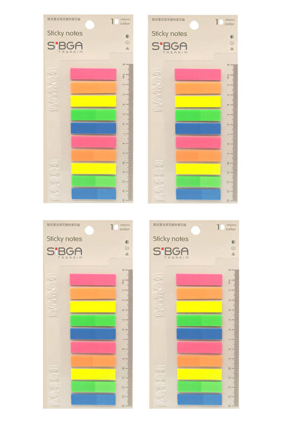 sibga tasarım 4 Pieces of Transparent Colored Post-It Notes. Bookmark Bookmark Post-It Sticker Note Paper