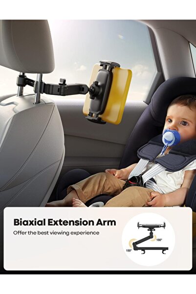Lamicall Tablet Holder Car - Extension Arm Adjustable iPad Headrest Mount (4....