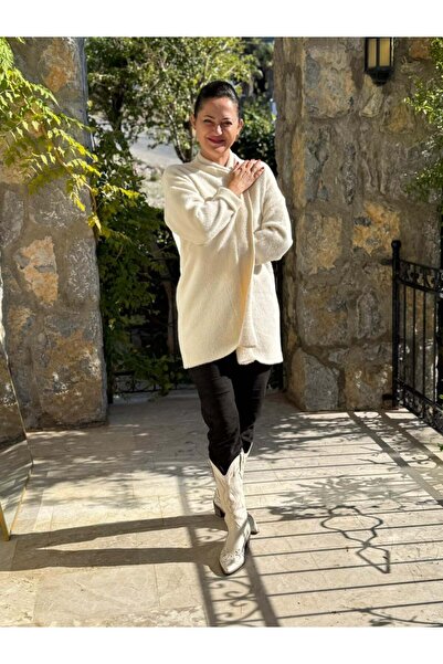 Punta Otantik Nc25026 Unlined Wool Cardigan Ecru