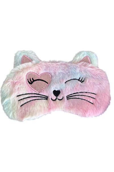 TAKIŞTIR Pink Color Plush Sleeping Band with Cat Figure