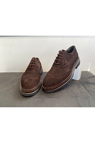 LEVENT DENERİ Kahve Hakiki Süet Deri Erkek Klasik Ayakkabı