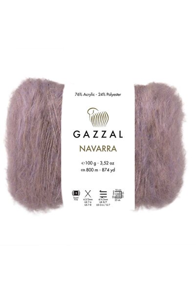 Gazzal Navarra 100gr 800mt El Örgü Ipliği Moher