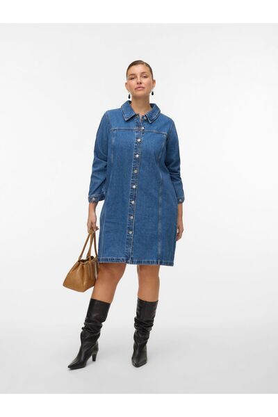 Veromoda Curve Jeanskleid VMCFINDO Midikleid