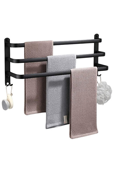 Other Suport prosoape din aluminiu negru 50 cm