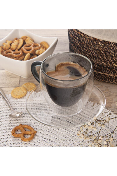 Other Double-walled thermal mugs with saucer for coffee and tea DOUBLE 160 ml 2 pcs.