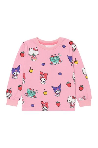 ZUZUNGA Cute Hello Kitty and Kuromi Patterned Girls' Pajama Set