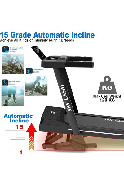 SKY LAND Foldable Treadmill EM-1299 Running Machine with Bluetooth, App Control & Incline, 120kg Max Capacity