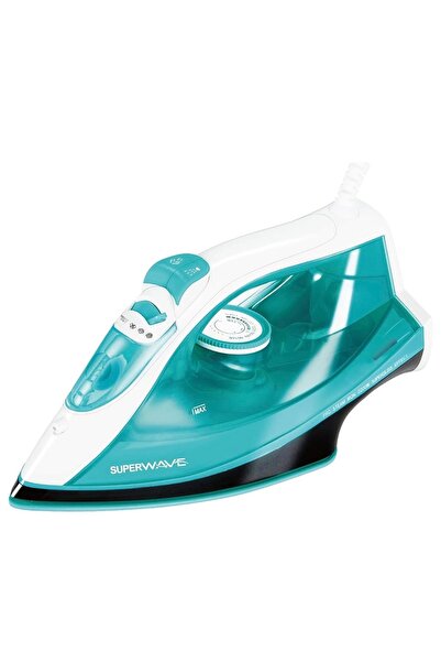Super Wave 2200W 220V SuperWave Electric Steam Iron with Ceramic Sole, Non-Stick, Scratch-Resistant Surface