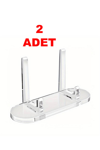 GİZEM SHOP 5mm Şeffaf Pleksi Çok Amaçlı Sunum Standı Çerçeve Tabak Sunum Ayağı (2 Adet)