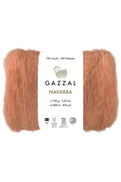 Gazzal Navarra 100gr 800mt El Örgü Ipliği Moher