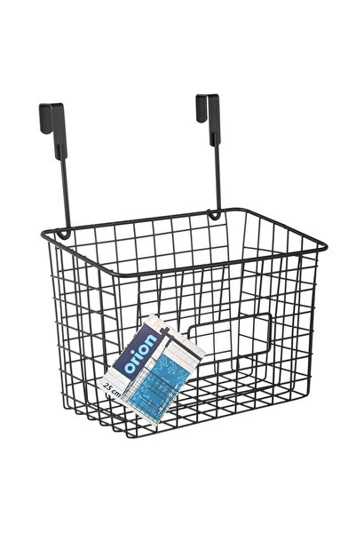 Other Hanging basket for the closet door, metal, black, RADKA, 25x16x30 cm