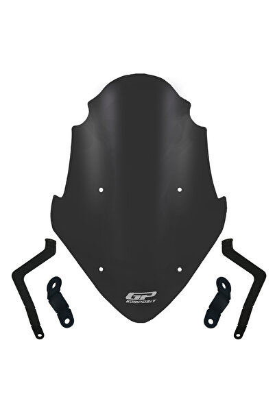 GP KOMPOZİT Bajaj Pulsar NS 400 Z 2025 Uyumlu Ön Tur Camı Siyah 46 cm
