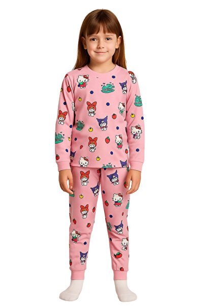 ZUZUNGA Cute Hello Kitty and Kuromi Patterned Girls' Pajama Set
