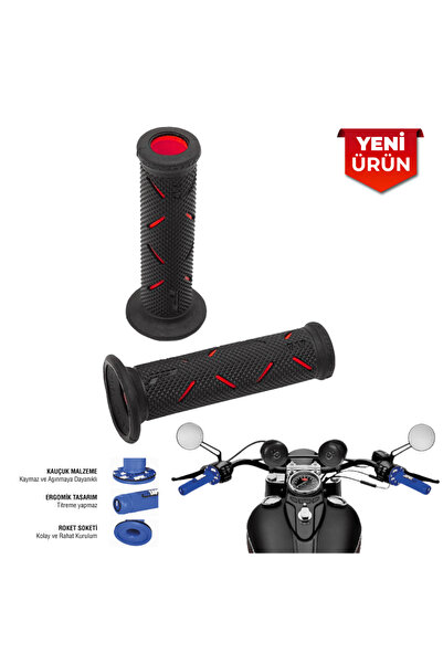 SMX Motosiklet ve Bisiklet İçin Kaydırmaz Gidon Elciği (Takım)