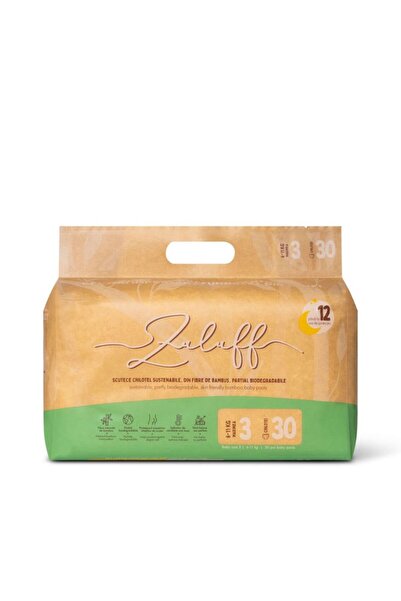 Zuluff Scutece chilotel cu bambus Marimea 3, 6-11 kg, 30 buc