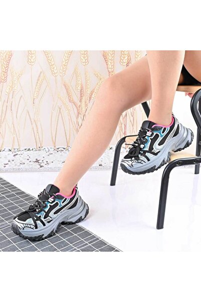 Tmall Women's sports shoes, With mesh inserts, TM1D1428, Gray with Pink