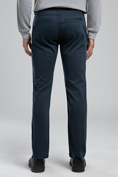 Lee Cooper Robb Normal Waist Straight Cut Straight Leg Navy Blue Men's Trousers