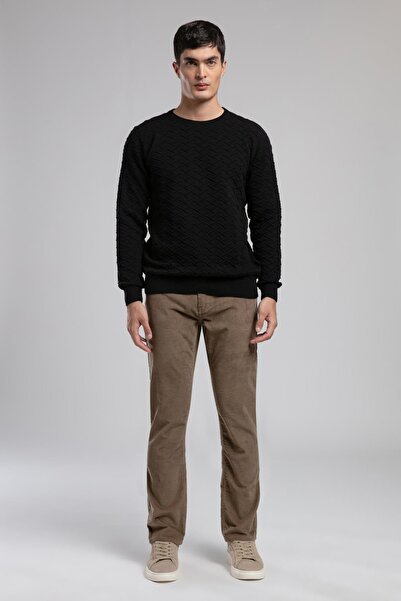 Lee Cooper Ricky High Waist Straight Cut Straight Leg Beige Men's Trousers