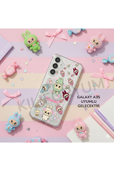 Kılıforyum حافظة لهاتف سامسونج جالاكسي A35 مع حامل بطاقات وحماية للكاميرا وحم...