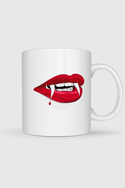 Bahriyeli Collection Dracula Vampire, Teeth Design Mug Cup