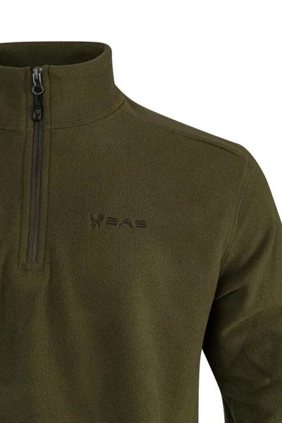 2AS Cedric Erkek Yarım Fermuarlı İnce Polar Sweatshirt Haki