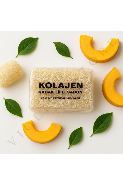 Violiva Kolajen Kabak Lifli Sabun – Doğal Peeling, Cilt Yenileyici & Nemlendi...