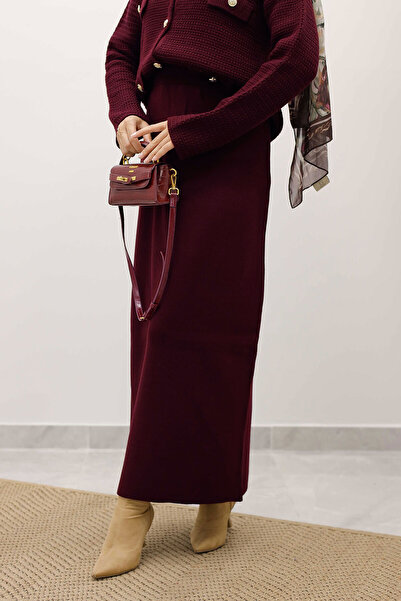 Tesettür Dünyası Трикотажна спідниця TSD250242 Мурдем