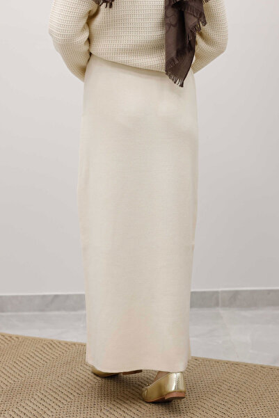 Tesettür Dünyası Knitwear Skirt Tsd250242 Beige