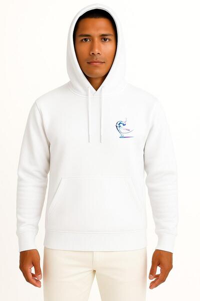 Bahriyeli Collection Hooded Ice Skating Figure Skating Club Sport Unisex Sweatshirt with Cep and Back Design