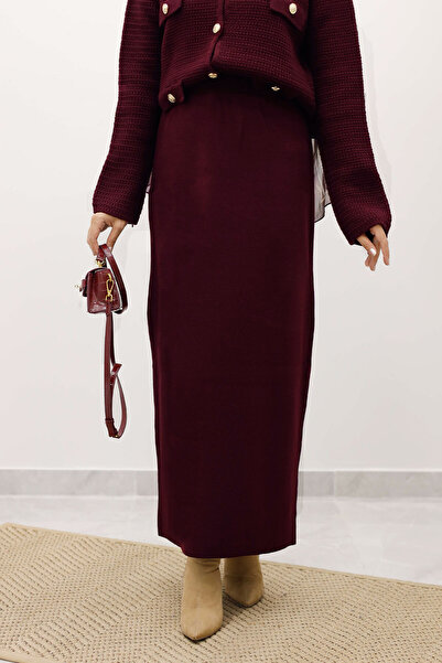 Tesettür Dünyası Трикотажна спідниця TSD250242 Мурдем