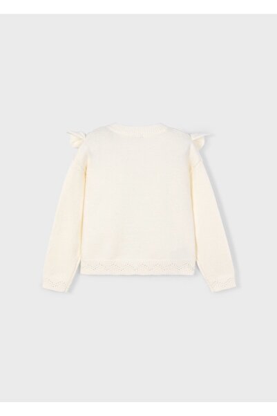 MAYORAL Girl's Lace-Like Knit Ruffle Collar Knitwear Sweater