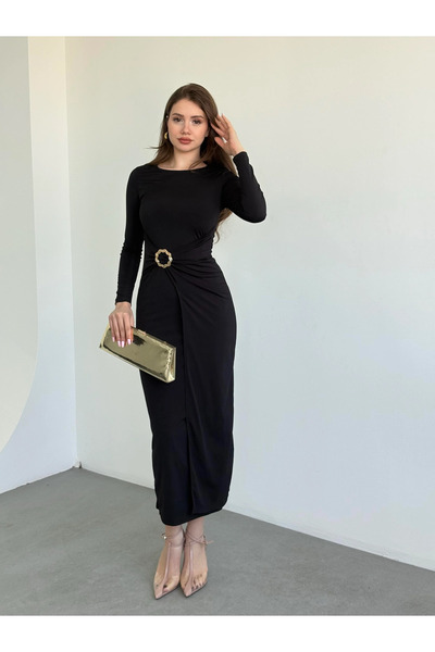 khar MELONİ Aksesuarlı Sandy Elbise