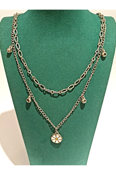 Monalisa Home قلادة فاخرة ذات لون فضي ملون