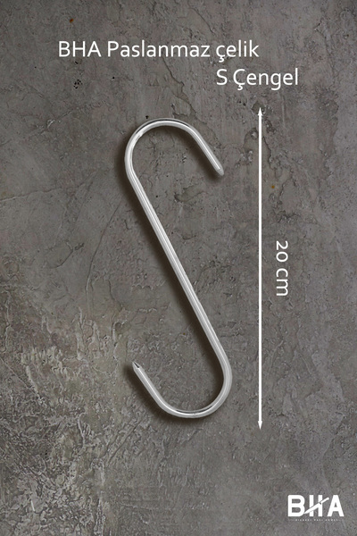 B-H-A BIÇAKÇI HACI AHMET Sürmene BHA Paslanmaz Çelik S Çengel - 20 cm