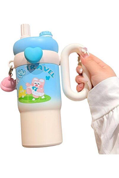 Generic Stylish children's cup or water bottle (30 cm) with straw and handle