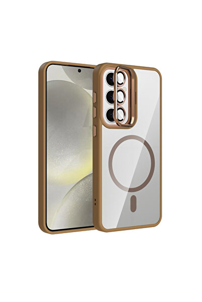 ceppark غطاء حماية سامسونج جالاكسي S25 من جوكو مع عدسة وحامل ماجسيف - بني