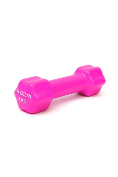 Delta 1 Kg x 1 Adet Deluxe Pvc Kaplama Fuşya Demir Dambıl