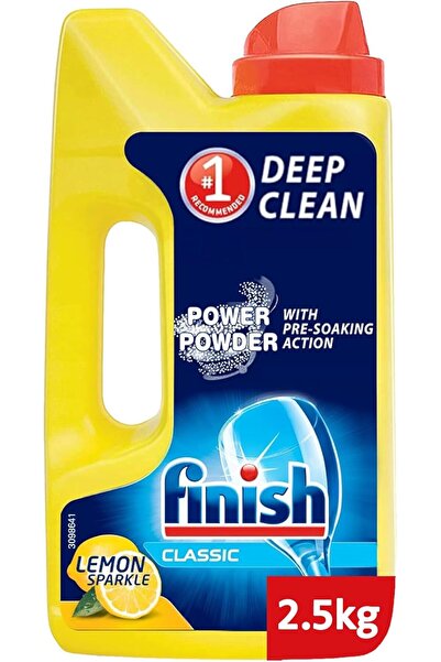 Finish Dishwasher Detergent Powder, Classic Lemon Sparkle Scent, 2.5kg
